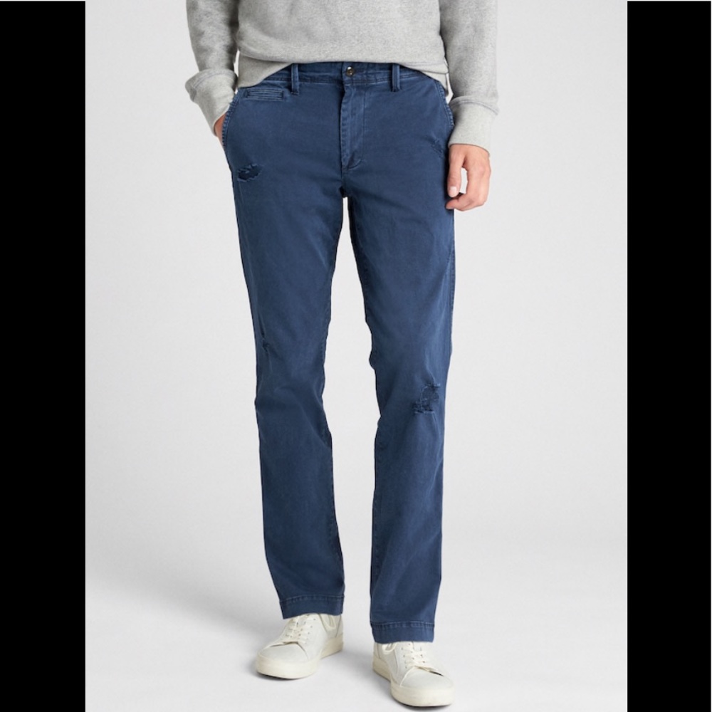 NWT GAP Vintage Wash Distressed SlimFit Blue Pant